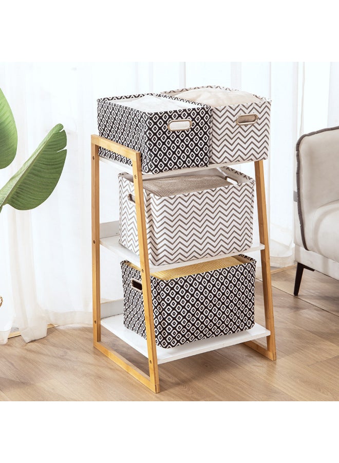 Sunny Portable Fabric Desktop Folding Box Storage Box Toy Storage Basket Kitchen Drawer Thickened Storage Basket - Image 3