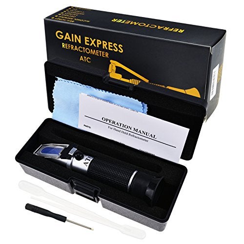 GAIN EXPRESS 0-28% Salinity Refractometer ATC, Sodium Chloride (NaCl) Salt Level Meter Tester, Test Kit for Sea Water Brine Seawater Food Industry Pickle Soy Sauce, ±0.2% Accuracy - Image 2