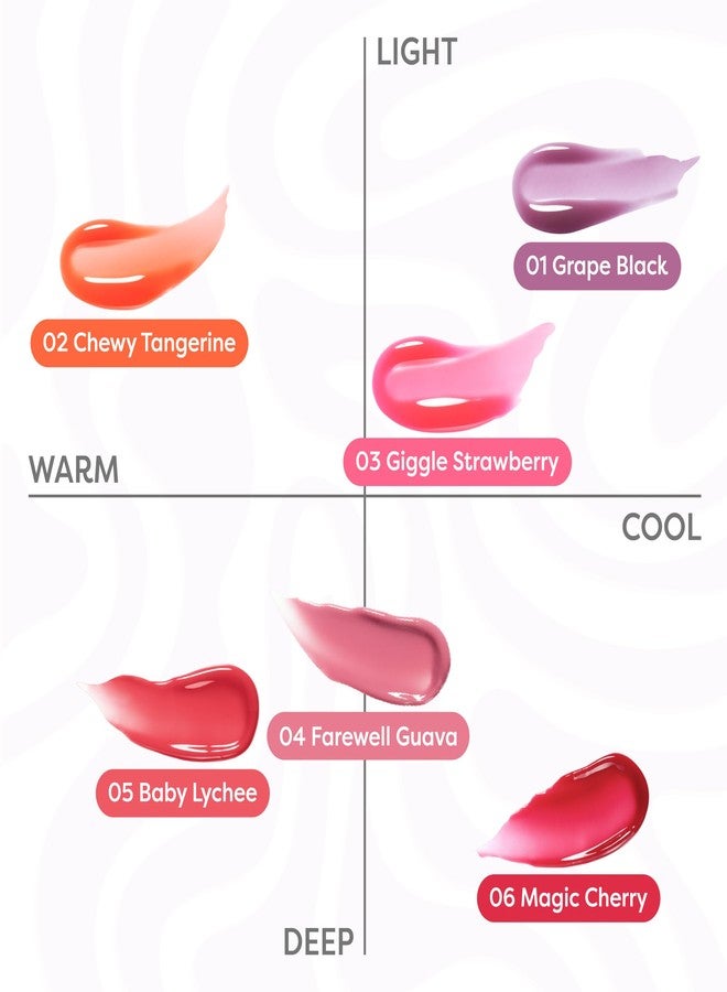 COLORGRAM FRUITY GLASS GLOSS 01 GRAPE BLACK | Non-Sticky Glossy Lip Tint with Glass-Like Shine | Long-Lasting Hydrating Lip Gloss for Smooth & Plump Lips - Image 4