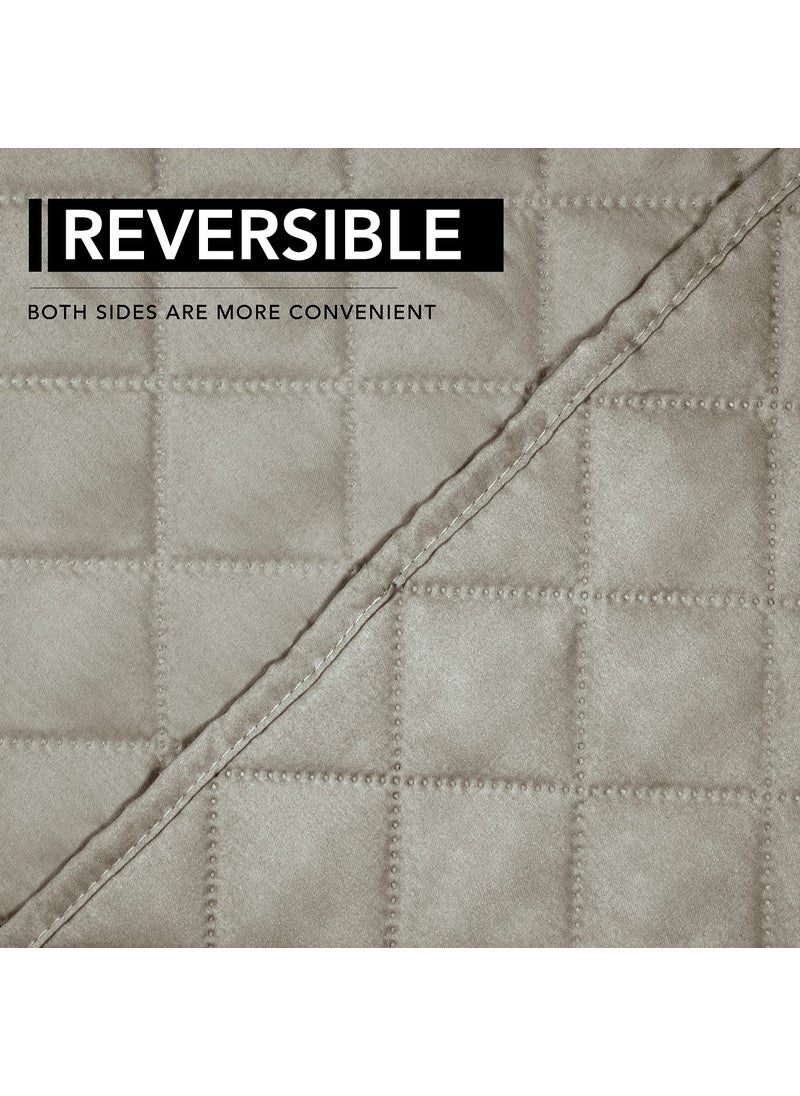 Easy-Going Easy-Going Oversized Recliner Chair Slipcover Reversible Sofa Cover Water Resistant Couch Cover Furniture Protector with Elastic Straps for Pets Dog (Oversized Recliner  Beige/Beige)  - Image 5