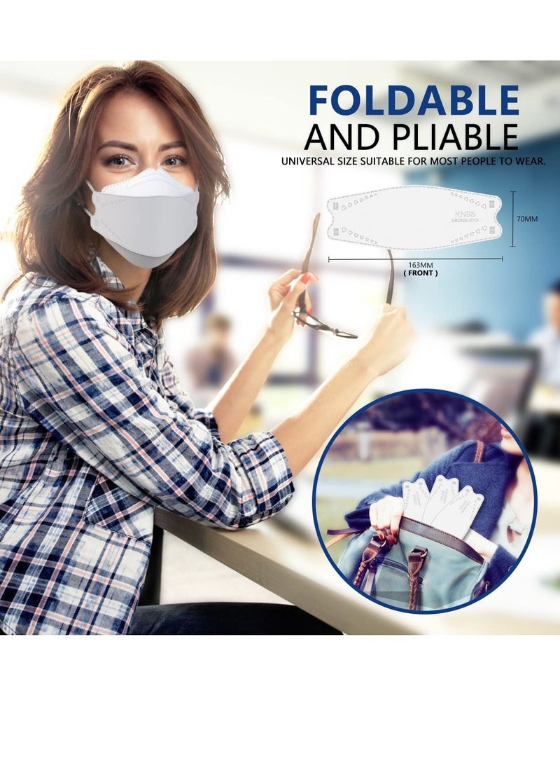 MUSK - N95 Mask Particulate Respirators, 5 Layer, Pack of 10, Individually Wrapped, Universal Fit, White - Image 1