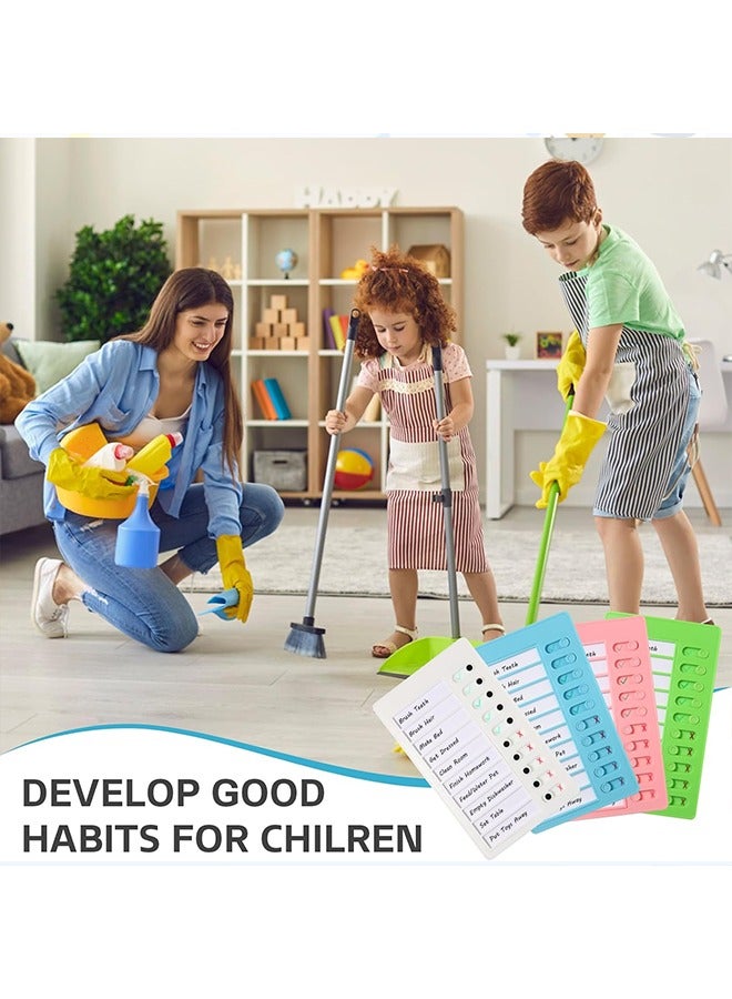 Generic 4 Pieces Chores Chart for Kids Chore Chart, Sliding Routine Chart to Do List, My Chores RV Checklist Task Planning Board for Kids and Adults, ADHD Tools Routine Visual Schedule Reminder  - Image 2