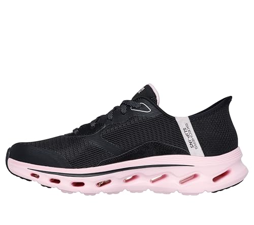 SKECHERS حذاء سكيشرز النسائي جواك جلايد ستيب 2.0 بيلح هاندس فري سليب-إنز، أسود/وردي، 10 - Image 2