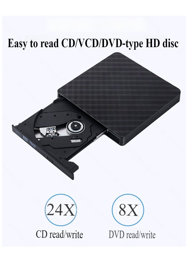 Healife USB3.0 external optical drive mobile DVD burner   USB Optical Drive Laptop Desktop, Computer Optical Drive, External DVD Burner for Laptop Type-C, CD/DVD Disc Drive  - Image 2