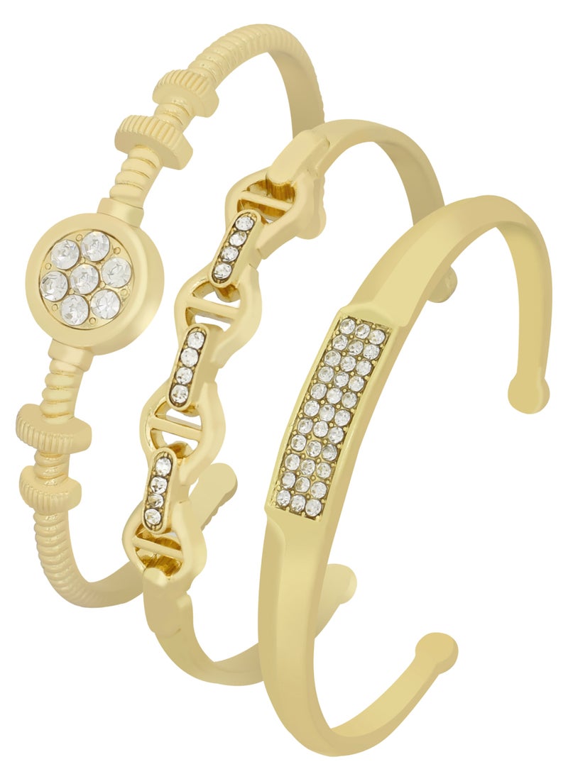 U.S. Polo Assn. Women's Quartz Analog gold plated watch and bracelet set  - Image 4