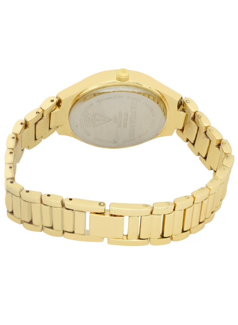 U.S. Polo Assn. Women's Quartz Analog gold plated watch and bracelet set  - Image 5