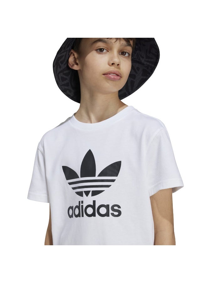 Adidas adidas TREFOIL TEE White Originals Kids T-SHIRTS  - Image 5