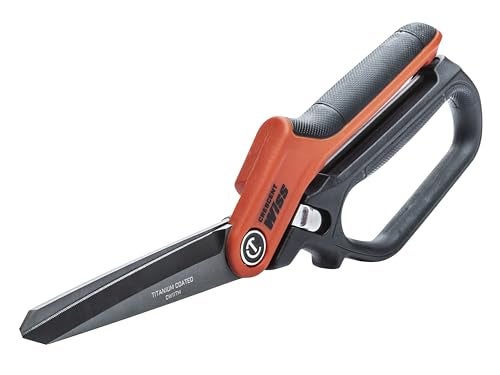 Wiss Crescent Wiss 11" Heavy-Duty Titanium Coated Single Ring Tradesman Shears - Industrial Utility Shears/Scissors for Cutting Leather, Wire, Cardboard - CW11TM - Image 1