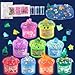 Okaybee Ocean Glow in The Dark Slime Kit 9 Pack with Deep Sea Slime Charms Sensory DIY Rainbow Slime for Kids Glow Party Favors for Girls Boys Halloween - Image 2