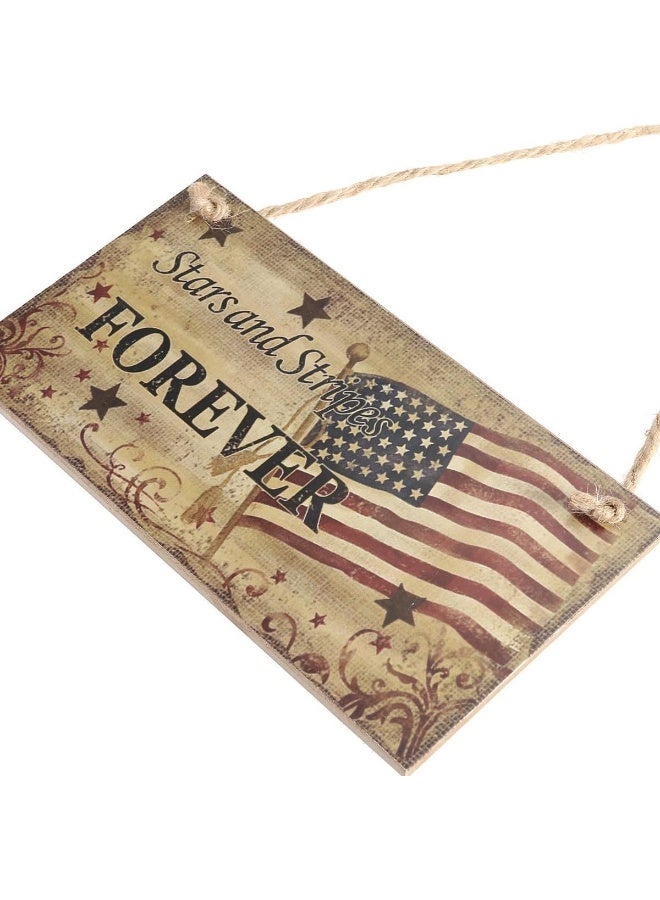 BinaryABC 4th of July Wooden Sign Plaque Door Wall Hanging Decorations Fourth of July Independence Day Memorial Day Party Decorations - Image 2