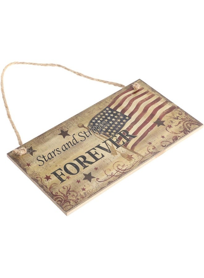 BinaryABC 4th of July Wooden Sign Plaque Door Wall Hanging Decorations Fourth of July Independence Day Memorial Day Party Decorations - Image 3