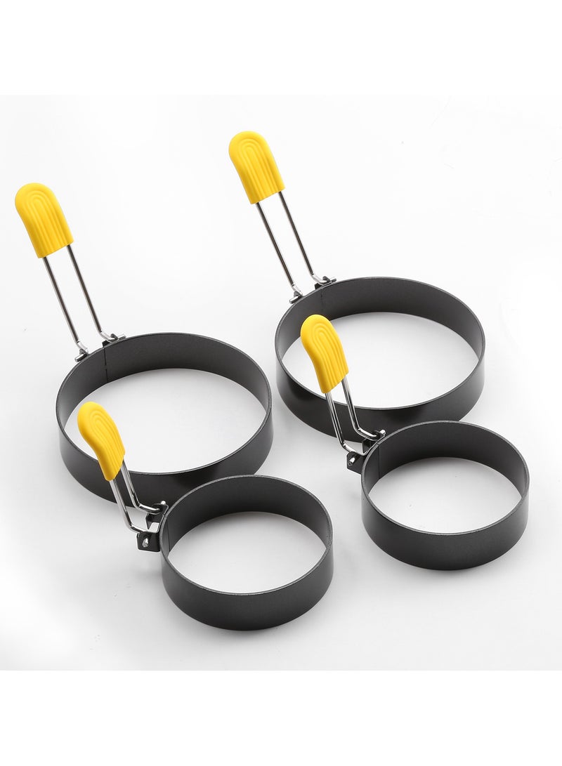 general Egg omelette set round non-stick egg rings iron spray omelette mold anti-scalding omelette rings kitchen use - Image 2