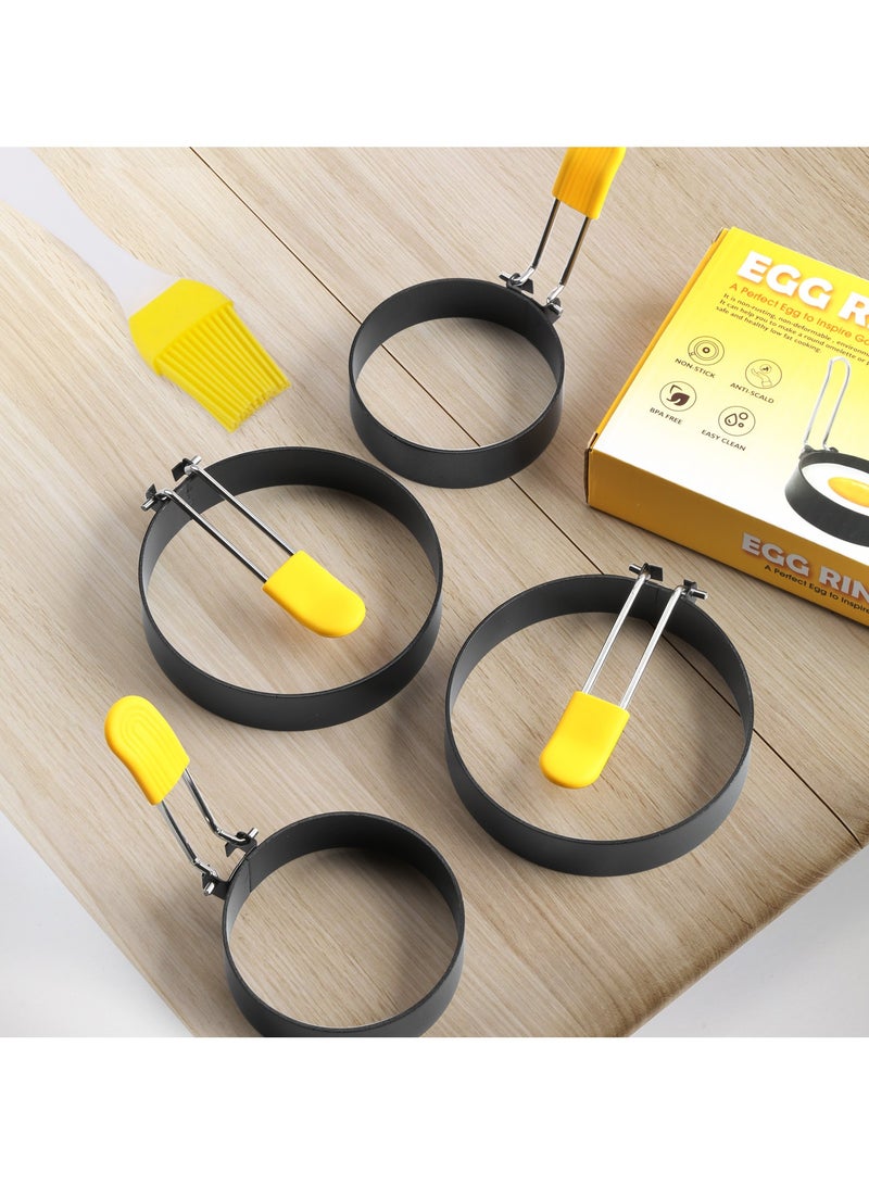 general Egg omelette set round non-stick egg rings iron spray omelette mold anti-scalding omelette rings kitchen use - Image 1