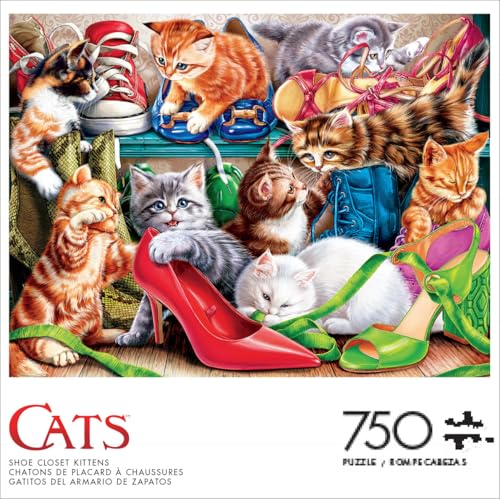 Buffalo Games Shoe Closet Kittens 750 Piece Jigsaw Puzzle for Adults Challenging Puzzle Perfect for Game Nights Finished Size is 24 x 18 - Image 5