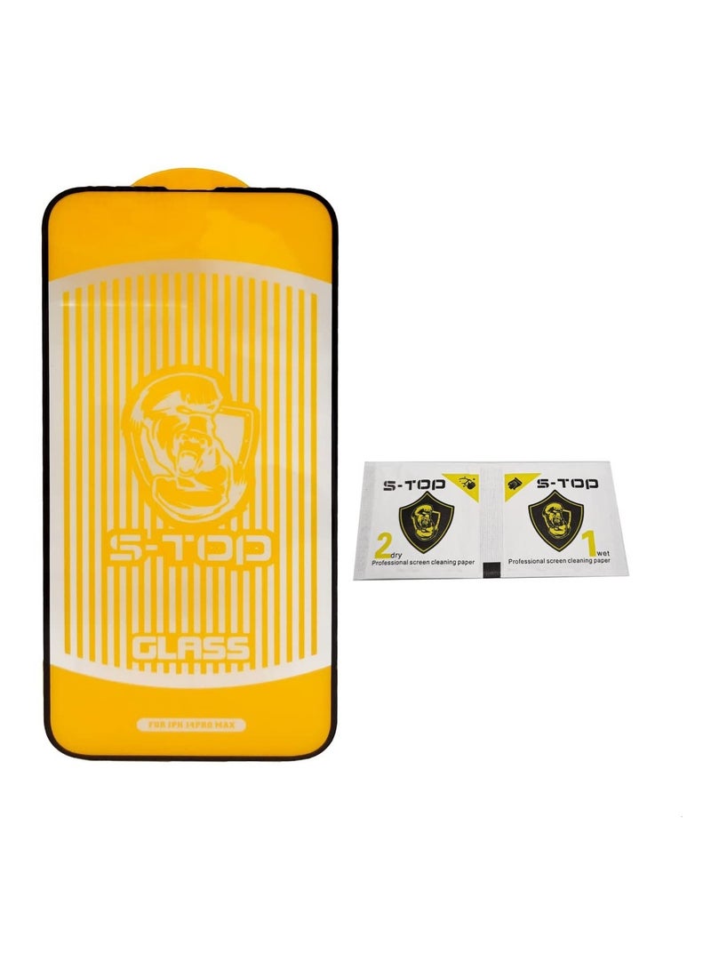S-TOP 10D Tempered Glass Screen Protector For iPhone 16 Pro Max - Edge To Edge - Image 2