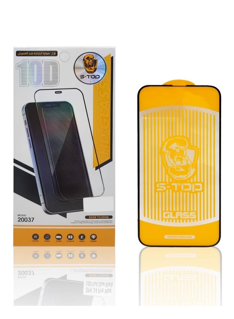 S-TOP 10D Tempered Glass Screen Protector For iPhone 16 Pro Max - Edge To Edge - Image 1