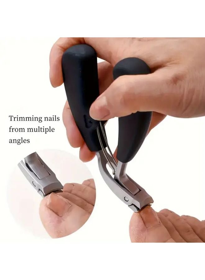 5pcs Stainless Steel Fingernail Clippers Set Wide Grip Sharp For Thick Nails Ideal For Elderly Adults - Image 5