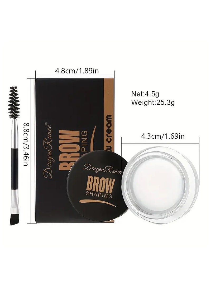 Dragon Ranee Wild Brow Cream Pomade - Long-lasting Smudge Proof Eyebrow Styling - Flawless Finish Wax with Intense Color (#01 Transparent) - Image 4