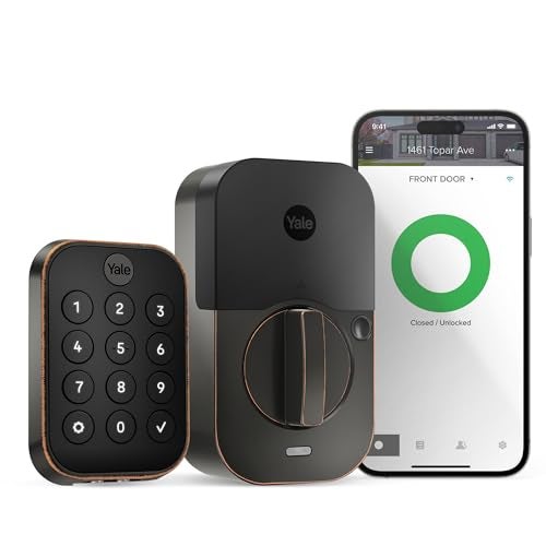 Yale Security Yale Assure Lock 2 – Satin Nickel Smart Lock for Front Door Deadbolt with Keypad, Z-Wave Connectivity, and Backup Key, YRD430-WF1-0BP - Image 1