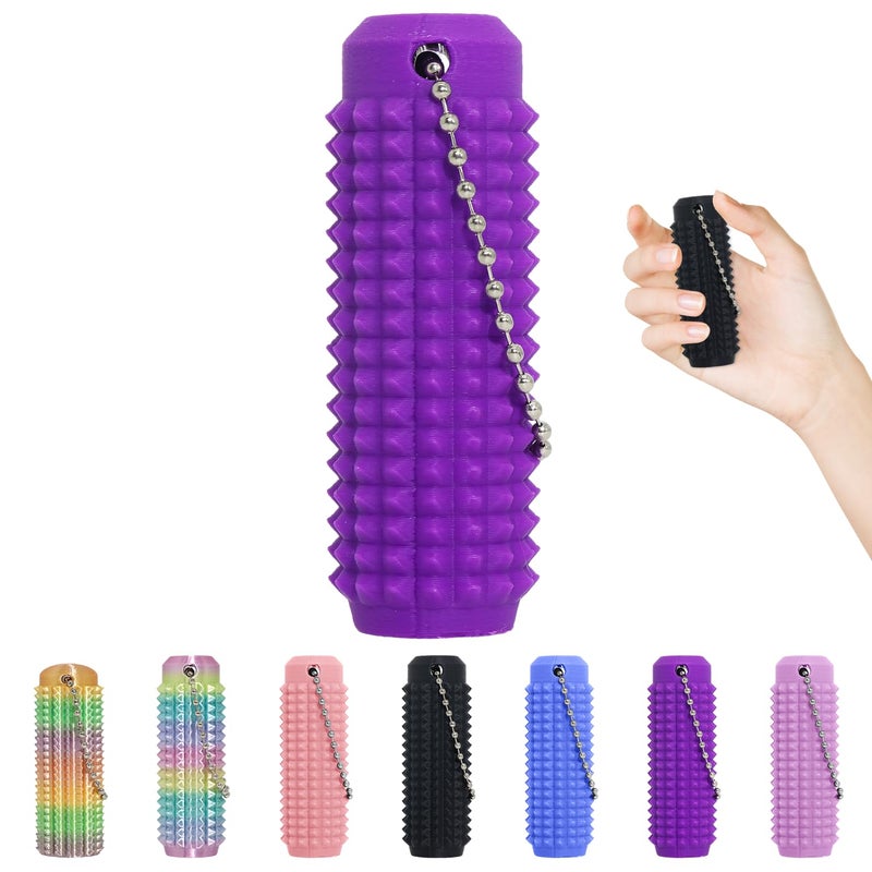XNJAMG Little Ouchies Fidget ToysPain Stim Fidget Toy Reduce Stress for AdultsAnxiety Relief Pain StimSpiky Fidget Keychain for Anxiety ReductionSensory ToysNovelty Gifts for Friends1PCSPurple - Image 2