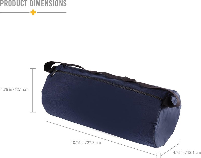 DMI DMI Lumbar Roll Back Support Cushion Pillow  Foam Lumbar Cushion with Cover and Strap Navy Pack of 5  - Image 3