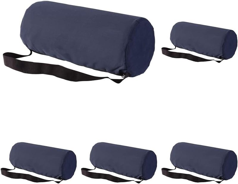 DMI DMI Lumbar Roll Back Support Cushion Pillow  Foam Lumbar Cushion with Cover and Strap Navy Pack of 5  - Image 1
