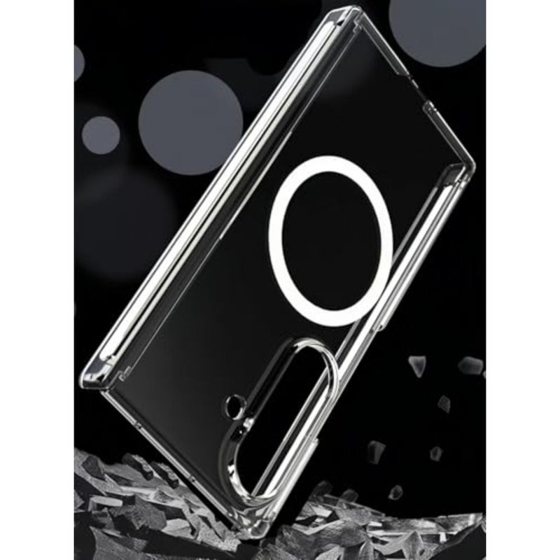 حافظة مغناطيسية متوافقة مع حافظة Galaxy Z TriFold 5G [متوافقة مع Mag-Safe]، حافظة شفافة من السيليكون الهجين المضاد للصدمات من البولي كربونات، غطاء نحيف مع حماية مفصلية - Image 5