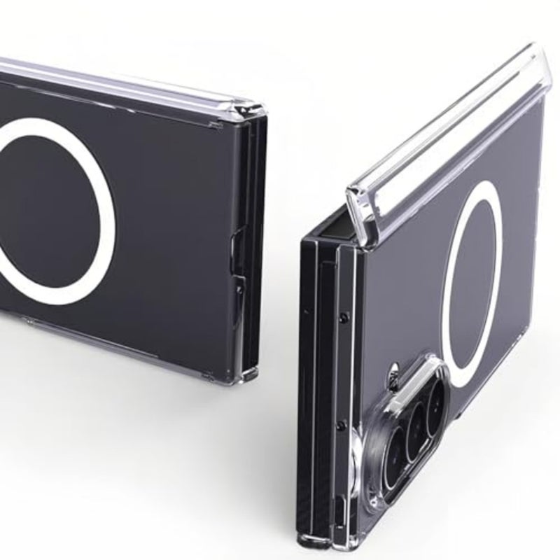 حافظة مغناطيسية متوافقة مع حافظة Galaxy Z TriFold 5G [متوافقة مع Mag-Safe]، حافظة شفافة من السيليكون الهجين المضاد للصدمات من البولي كربونات، غطاء نحيف مع حماية مفصلية - Image 3