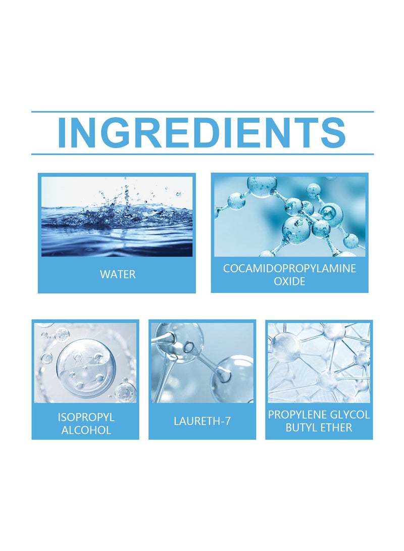 مجموعة تنظيف الأحذية البيضاء 100 مل مع فرشاة، إسفنجة ومنشفة. رغوة تنظيف الأحذية لمنظف الأحذية البيضاء. صيغة لطيفة للتنظيف الفعال. مجموعة تنظيف الأحذية مع أدوات ثلاثية. نظيف الأحذية البيضاء لجميع أنواع الأحذية - Image 3