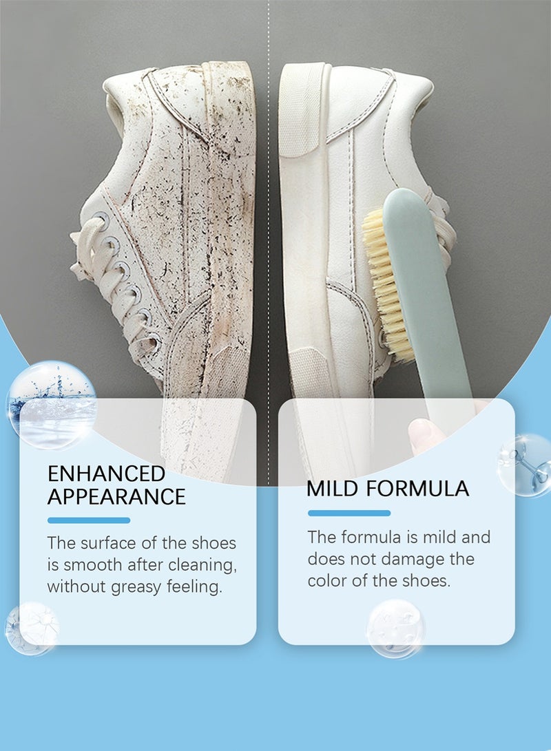 Foam Shoe Cleaner Kit for Sneakers | Water-Free Sneaker Cleaner with Brush, Towel & Sponge | Deep Stain Remover for White Shoes, Canvas, Leather | Portable, Quick-Dry, Residue-Free Shoe Cleaning Set 100ml - Image 3