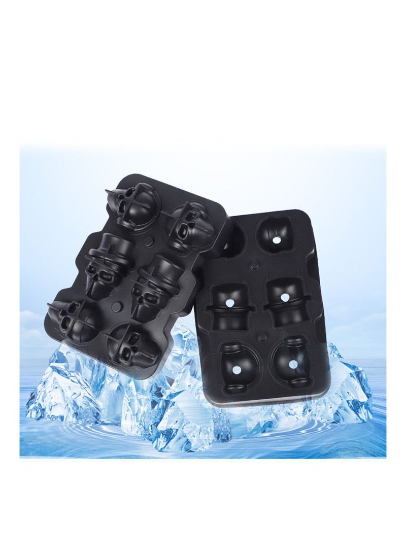 Goolsky - Goolsky Skull Ice Cube Mold, Skull Shape Ice Cube Tray with Lid, Silicone Easy Release Ice Cube Mold for Chocolate Candy Halloween - Image 1