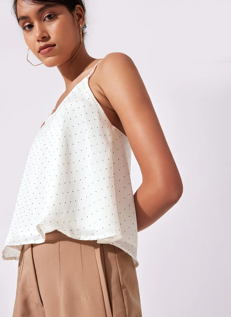 The Label Life Polka Criss Cross Back Cami