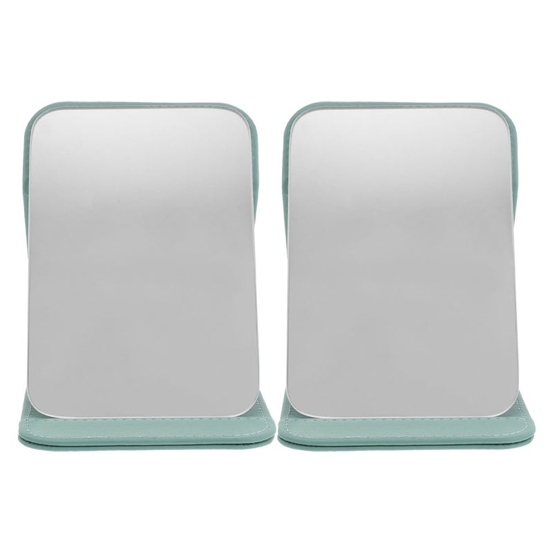 4 pcs Portable Folding Makeup Mirror For Dorm Bedroom Bathroom With Stand Travel Vanity Mirror For Home Desk Small Countertop - Image 5