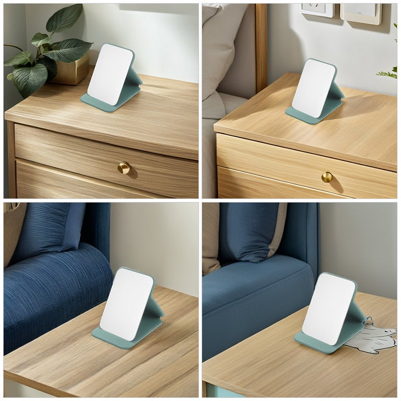4 pcs Portable Folding Makeup Mirror For Dorm Bedroom Bathroom With Stand Travel Vanity Mirror For Home Desk Small Countertop - Image 2