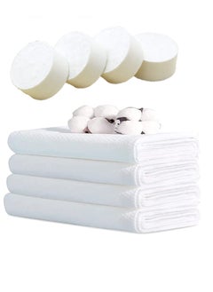 Y&D 4-Piece Large Compressed Portable Disposable Soft Thick Bath Towels 70x100cm  - Image 1