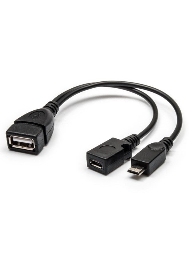 كابل بيانات USB OTG صغير الحجم مزود بالطاقة الخارجية للهواتف المحمولة والأجهزة اللوحية مع منفذ إمداد الطاقة كابل USB صغير - اللون: USB أنثى إلى ذكر صغير + أنثى - Image 1