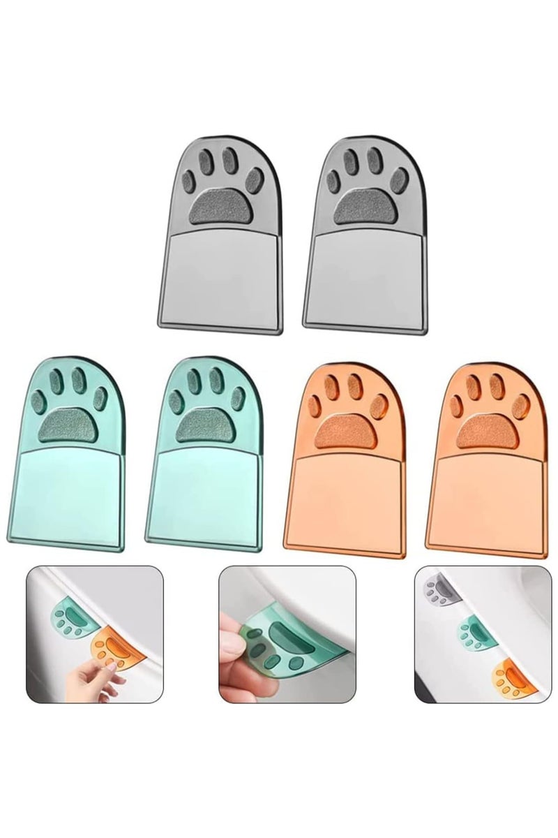 هومستر 6 أجهزة الكمبيوتر القط كف مرحاض مقعد رفع مرحاض البلاستيك غطاء رفعات تجنب لمس النظافة اللاصقة الذاتية للمكتب والفندق والمنزل - Image 1