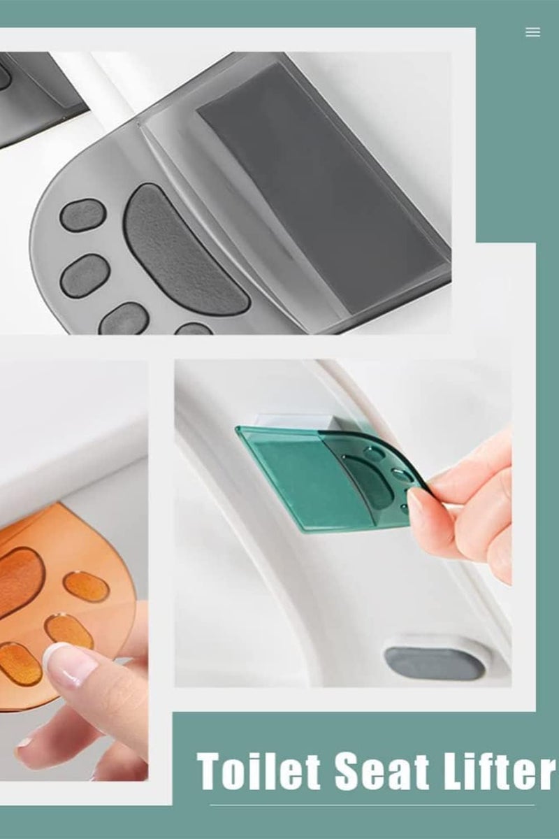 هومستر 6 أجهزة الكمبيوتر القط كف مرحاض مقعد رفع مرحاض البلاستيك غطاء رفعات تجنب لمس النظافة اللاصقة الذاتية للمكتب والفندق والمنزل - Image 4