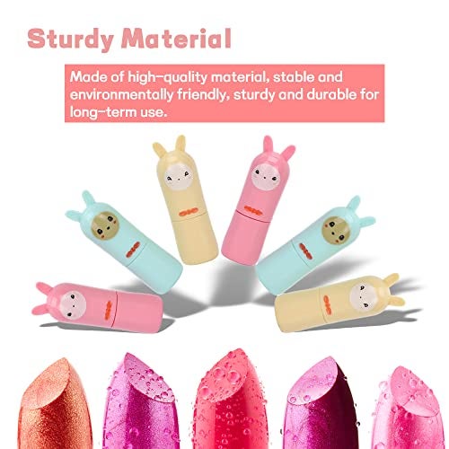 Yinhing Empty Lip Balm Tubes, 6 Pcs/set Refillable Lipstick Container Kit - Cartoon Animal Shape Makeup Tools for DIY Homemade Lipstick - Image 4