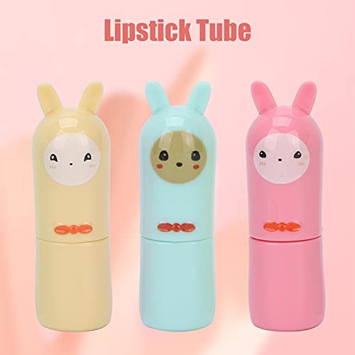 Yinhing Empty Lip Balm Tubes, 6 Pcs/set Refillable Lipstick Container Kit - Cartoon Animal Shape Makeup Tools for DIY Homemade Lipstick - Image 2