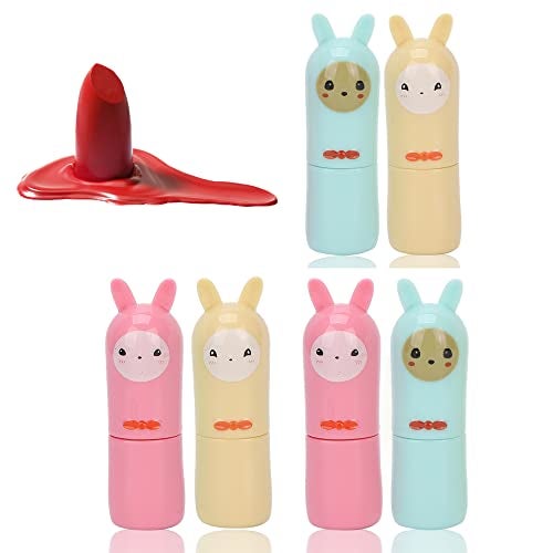Yinhing Empty Lip Balm Tubes, 6 Pcs/set Refillable Lipstick Container Kit - Cartoon Animal Shape Makeup Tools for DIY Homemade Lipstick - Image 1