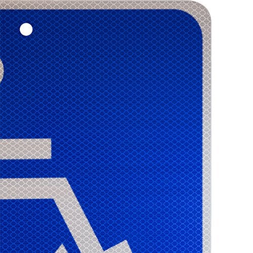 NMC TM151J ACCESSIBLE ENTRANCE – 12 in. x 18 in. Heavy Duty Reflective Aluminum Sign with Handicap Symbol and Right Arrow Graphic, White Text on Blue Base - Image 2