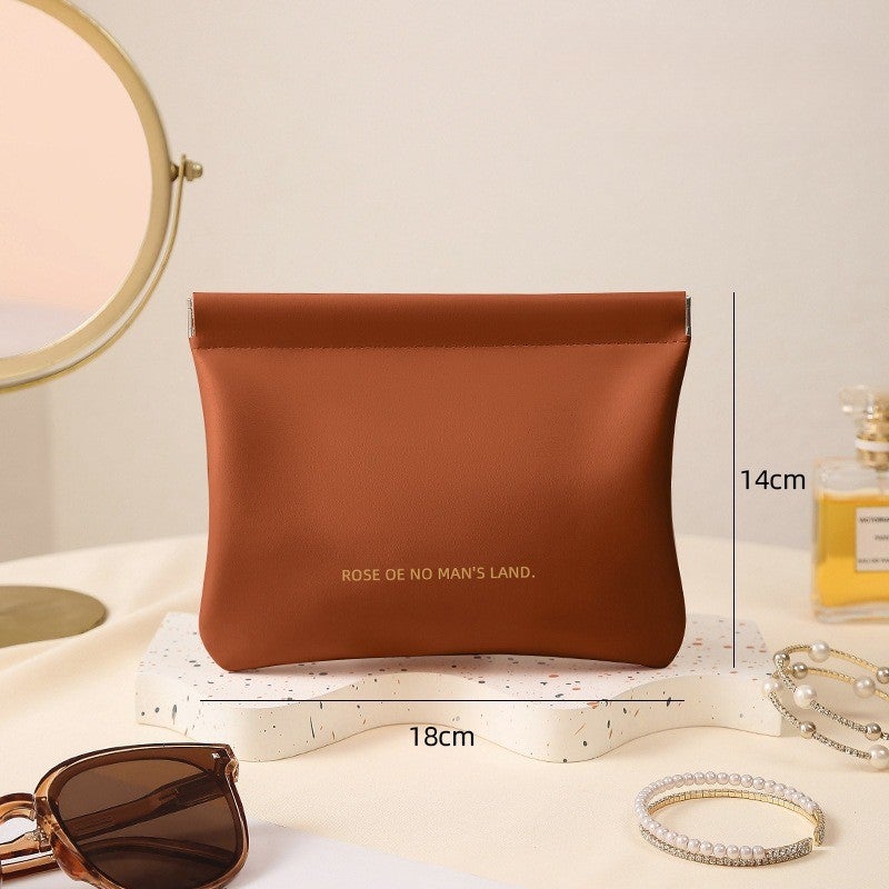Cara Caro Pu Women's Coin Purse, Large Mini Makeup Bag, Women's Portable Storage BagHeadphone Storage Bag  - Image 2