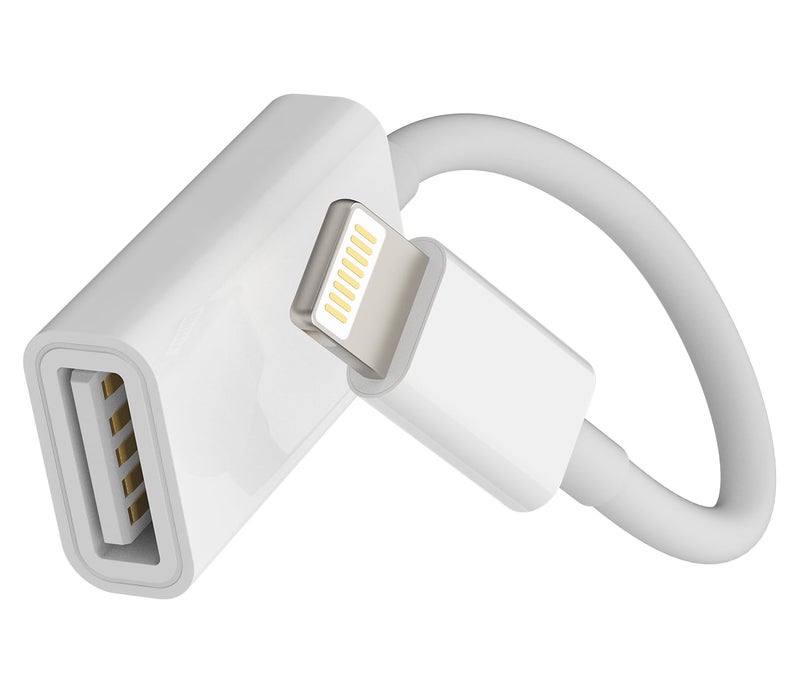 Lightning Male to USB Female Dongle for iPhone OTG Adapter Cable Camera Card Reader U Disk Flash Drive Mouse Keyboard MIDI Hub for Apple Ipad Air 14 13 12 11 Pro Max Mini XR X XS 8 7 Plus SE Converter