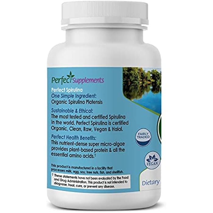 Perfect Supplements – Perfect Spirulina – 120 Vegetable Capsules – Organic Spirulina Supplement - Whole Food Micro Algae - Immune System Support - Image 3