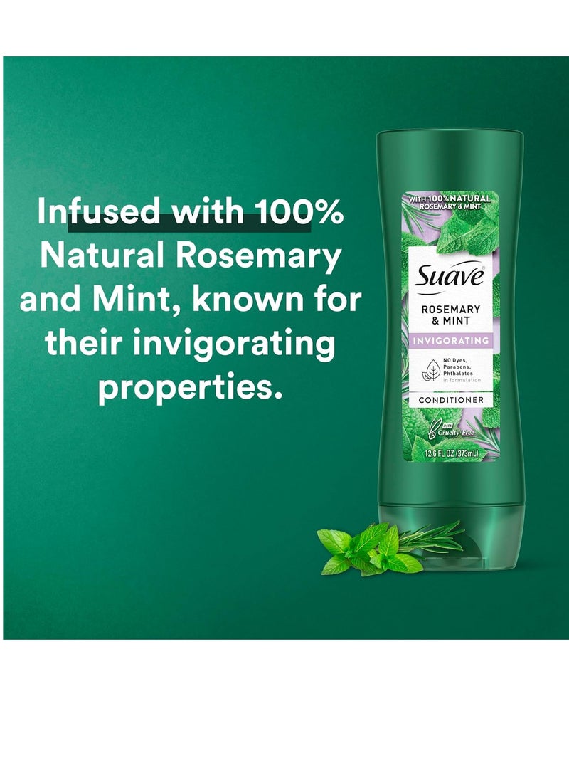 Suave Suave Shampoo and Conditioner Set, Rosemary & Mint - Invigorating Rosemary Mint Clarifying Shampoo & Conditioner, Hair Strengthening, Scented, 12.6 Oz Ea (2 Piece Set)  - Image 3