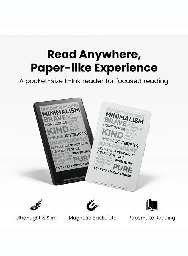 XTEINK X4 E-Book Readers Reading Stark Magnetic Ultra Portable Lightweight E book Reader 4.3-inch Small Ink Screen E Paper Reader For Daily Reading Comic Book Cartoon Article Novel Quit Using Phone - Image 2