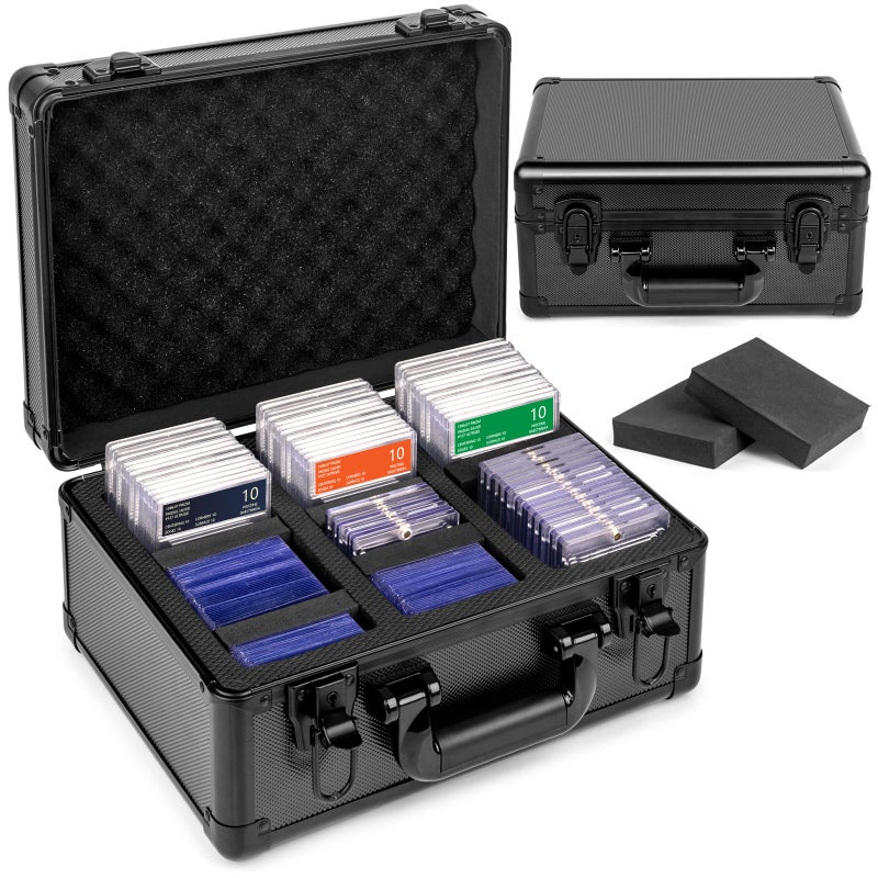 ULTRGEE Top Loaders Storage Box, Graded Card Storage Case - Holds up to 300+ Top Loaders, Trading Card Case Sports Card Storage Boxes, PSA Card Case Slab Case Holder - Image 1