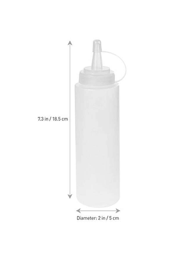 Peachjoy MixColours 5 Pack Plastic Squeeze Bottles with Caps,8 Oz,Best Dispensers for Home and Restaurant Ketchup, Mustard, Mayo, Dressings, Olive Oil, BBQ Sauce- BPA Free  - Image 3