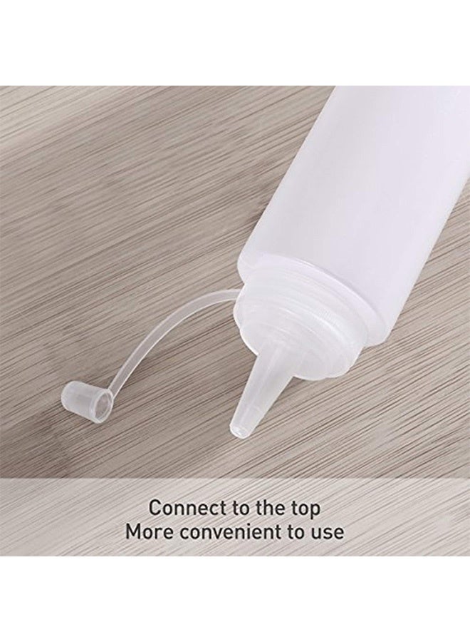 Peachjoy MixColours 5 Pack Plastic Squeeze Bottles with Caps,8 Oz,Best Dispensers for Home and Restaurant Ketchup, Mustard, Mayo, Dressings, Olive Oil, BBQ Sauce- BPA Free  - Image 4